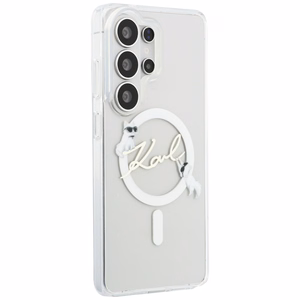Karl Lagerfeld case IML KC Script MagSafe for Samsung Galaxy S26 Ultra transparent