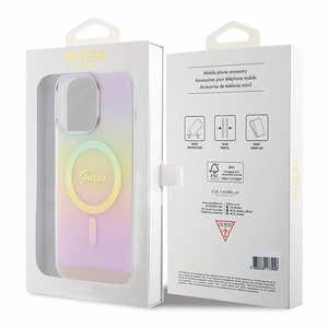 Guess IML Iridescent MagSafe ümbris jaoks iPhone 15 Pro - roosa