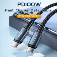 USB Kaabel Essager "Sunset" Must "Type-C / Type-C" 200cm (kuni 100W)