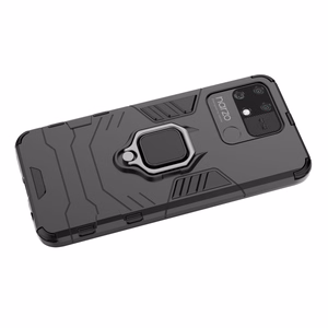 Ring Armor kõva hübriidkate + magnetiline hoidja Realme Narzo 50A must