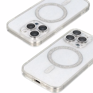 Glitter Magsafe Ümbris jaoks Iphone 16e läbipaistev