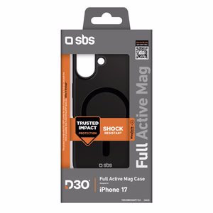 SBS Full Active Mag Ümbris with D3O Technology jaoks iPhone 17 - Must