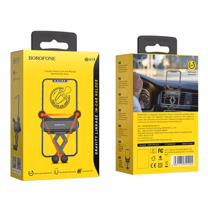 Car phone hoidja Borofone BH19 jaoks using on ventilation grille, must