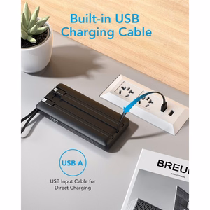 Powerbank Veger C10 (W1116) 10000 mAh with built-in Micro-USB cables / Typ C / Lightning must