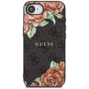 Guess 4G Flowers Print MagSafe ümbris jaoks iPhone 16e - must