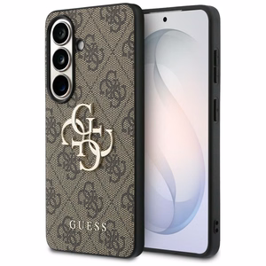 Guess 4G Big Metal Logo чехол для Samsung Galaxy S26 Plus коричневый