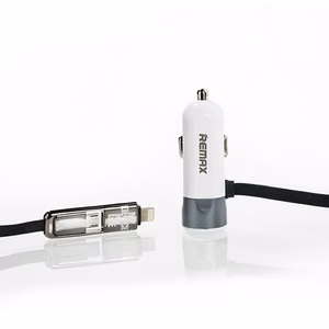 REMAX Car Laadija RCC-102 - USB - 3,4A with 2 in 1 kaabel Micro USB, Lightning hõbedane