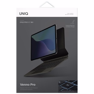 Uniq Venno Pro magnetiline nutiümbris klaviatuuriga, iPad Pro 11" (2024/2025) jaoks - must