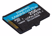 Kingston memory card 256GB microSDXC Canvas Go Plus Gen4 200MB/s A2 U3 V30 + adapter