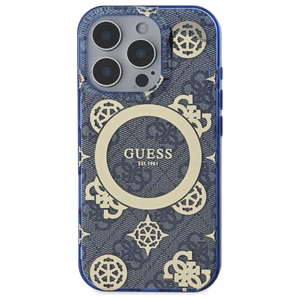 Guess GUHMP16XH4PYEEB iPhone 16 Pro Max 6.9" sinine/sinine hardcase IML Peony Jaoks 4G Background MagSafe