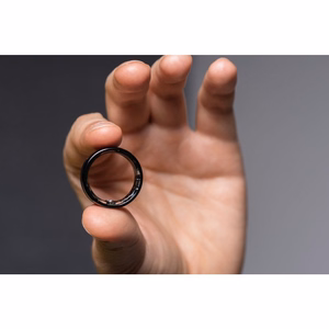 Smart Ring R11M - nutikas sõrmus terasest laadimisjalamiga suurus 8 (18,1mm) must