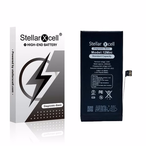 StellarXcell Diagnostic aku Apple iPhone 12 mini jaoks, 2227 mAh (standardne mahutavus + kvaliteetne BMS-i koopia)