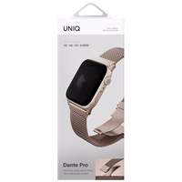 Rihm UNIQ Dante Pro jaoks Apple Watch 49/46/45/44mm roostevaba teras metallik roosa