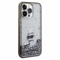 KARL LAGERFELD ümbris jaoks IPHONE 13 Pro Max KLHCP13XLKCNSK (Liquid Glitter C) läbipaistev