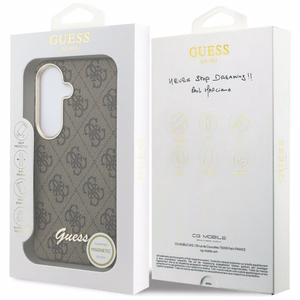 Guess ümbris 4G Script MagSafe Samsung Galaxy S26 jaoks pruun