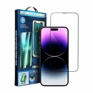 5D Full Glue Karastatud klaas jaoks iPhone 16 Pro Max / 17 Pro Max must + applicator