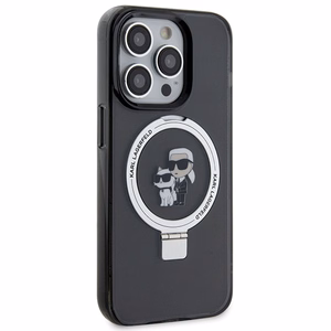 Karl Lagerfeld KLHMP15LHMRSKCK iPhone 15 Pro 6.1" must/must hardcase Ring Stand Karl&Choupette MagSafe