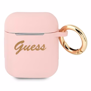 Guess GUA2SSSI AirPods kate roosa/roosa Silikoon Vintage Script