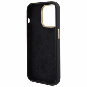 Guess Silicone Logo Strass 4G Ümbris jaoks iPhone 15 Pro - must