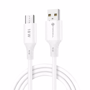 Kaabel USB A to Micro USB Forcell F-Energy QC3.0 2,4A 18W Silikoon 1 m C341 valge