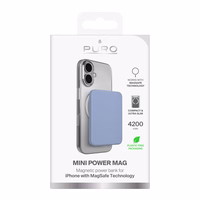 Puro 4200mAh Ultra-Thin MagSafe USB-C Compatible Akupank - Sinine