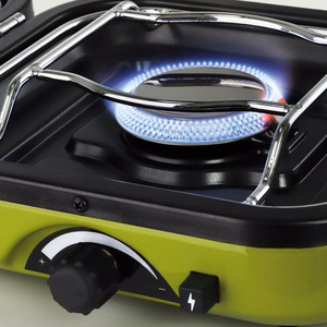 Meva DUAL COMPACT + GRILL matka-gaasipliit gaasiballoonidele, kokkupandav 2 põletiga mudel grillplaadiga