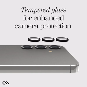 Case-Mate Aluminum Ring Lens Protector kaameraobjektiivide kaitseklaas seadmele Samsung Galaxy S24+, must