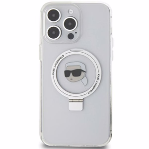 Karl Lagerfeld KLHMP15LHMRSKHH iPhone 15 Pro 6.1" белый/белый жёсткий чехол Ring Stand Karl Head MagSafe