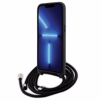 Karl Lagerfeld Crossbody Saffiano Monogram Metal Pin Karl & Choupette Ümbris jaoks iPhone 15 Pro Max - must