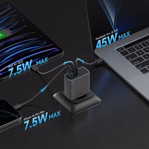 Cuktech CUKAD653EUGR 65W GaN Wall Laadija 2 x USB-C 1 x USB-A - hall