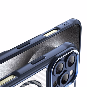 Leading Series MagSafe Silicone Ümbris jaoks iPhone 16 Pro Max - Sinine