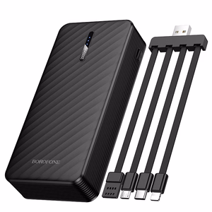 Borofone Akupank 20000mAh BJ84A Smooth - USB - with USB, Type C, Lightning and Micro USB cables must