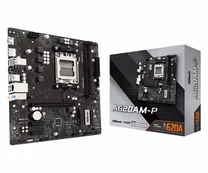 ASRock A620AM-P MicroATX emaplaat, AMD A620A, AM5, 2 DDR5-SDRAM pesa, 1 M.2 (M) pesa