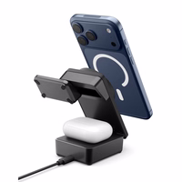 Spigen Essential Qi2.2 25W 3in1 MagSafe magnetiline traadita laadur - must