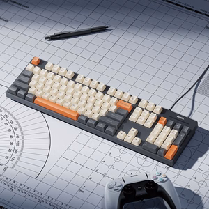 Juhtmega QWERTY-klaviatuur Hoco GM61, kolmevärviline (valge, hall, oranž)