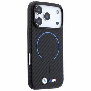 BMW M Carbon Printed Ring MagSafe-ümbris iPhone 17 Pro Max / 18 Pro Max jaoks, must