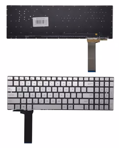 Keyboard ASUS N550J, US (hõbedane)