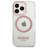 Guess GUHMP13LHTRMP iPhone 13 Pro / 13 6,1" roosa/roosa hard ümbris Metal Outline Magsafe