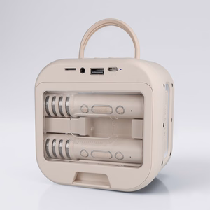 Blavec портативная Bluetooth колонка WS-09 Karaoke Fun - 10W с 2 микрофонами и дисплеем (WS09-2MBE) бежевый