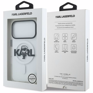 Karl Lagerfeld IML Karl Sketch Logo MagSafe Ümbris jaoks iPhone 17 Pro - Läbipaistev