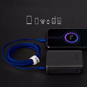 SBS TECABLETISSUETCCB USB-C - USB-C 1.5m 60W braided kaabel - sinine