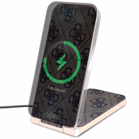 Guess 4G Pattern MagSafe foldable 2in1 15W induktiivne laadija - brown