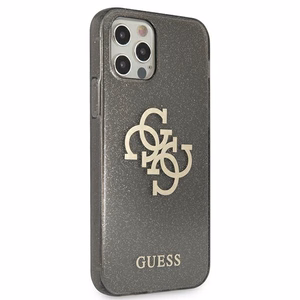 Guess GUHCP12LPCUGL4GBK iPhone 12 Pro Max 6.7" must/must kõva ümbris Glitter 4G Big Logo