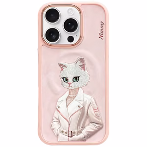 Nimmy Magnetic fashion cute pet MagSafe ümbris jaoks iPhone 16 Pro - roosa
