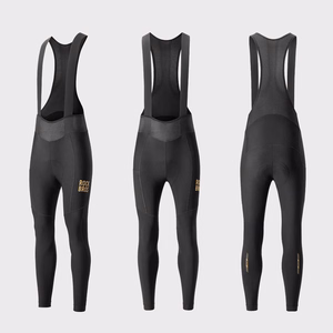 Rockbros YDCK012-1 Long Fleece Bib Tights with Pad Size L - Black