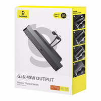 Jaotur Baseus T-Space koos USB-C to lightning cables jaoks Tesla Cars (must)