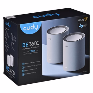 Cudy M3600 kahesageduslik (2.4 GHz / 5 GHz) Wi-Fi 7 (802.11be) valge 3 siseantenni