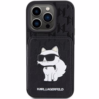 Karl Lagerfeld Saffiano Cardslots and Stand Monogram Choupette Ümbris jaoks iPhone 15 Pro - must