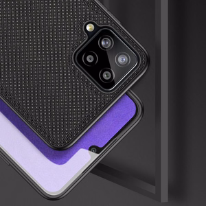 Dux Ducis Fino nailonist kattega ümbris Samsung Galaxy A22 4G musta värvi jaoks