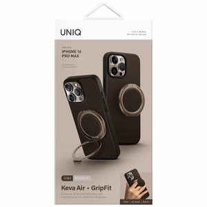 Uniq Keva Air Magclick Charging GripFit Ümbris jaoks iPhone 16 Pro Max - Brown
